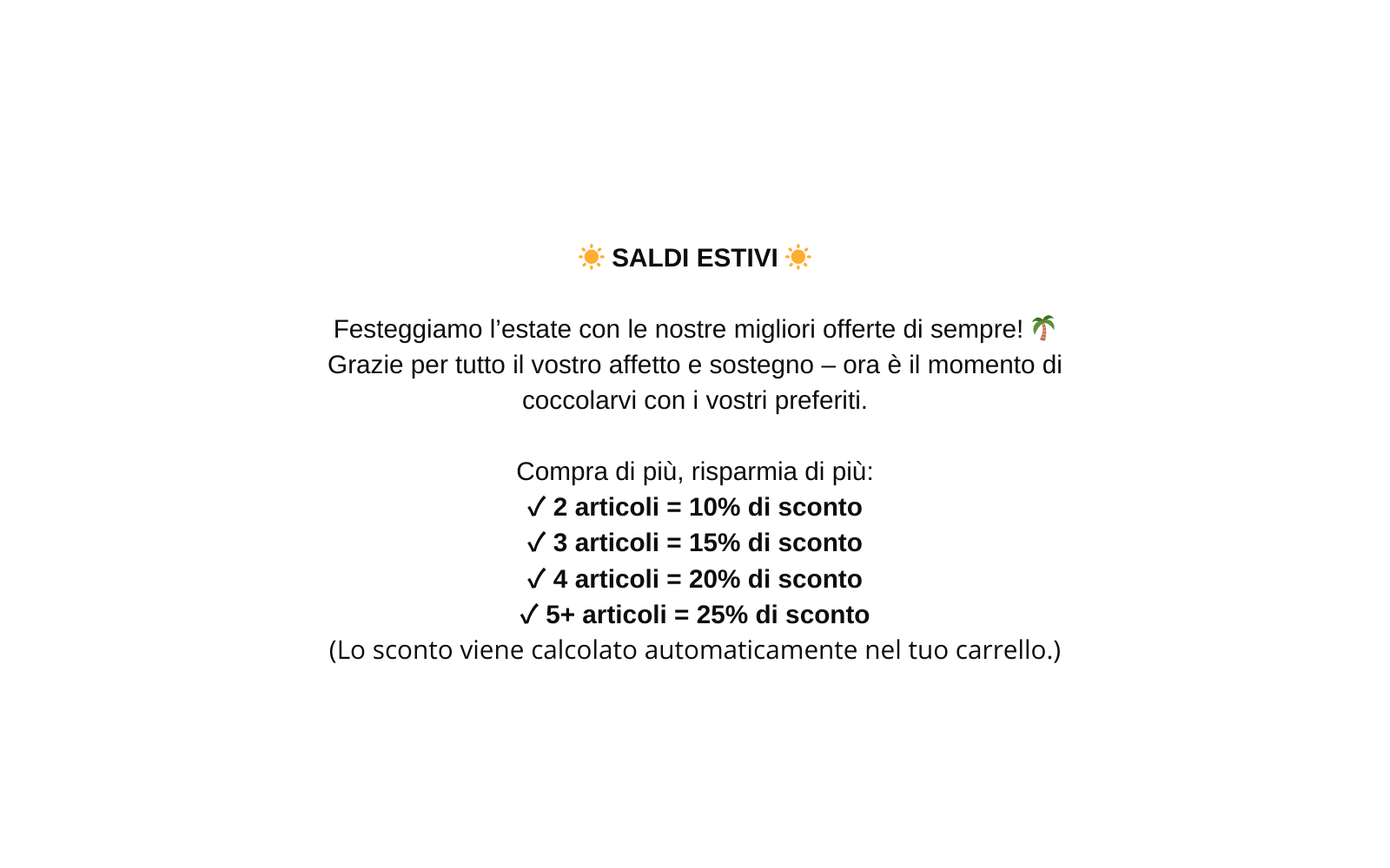 SALDI ESTIVI