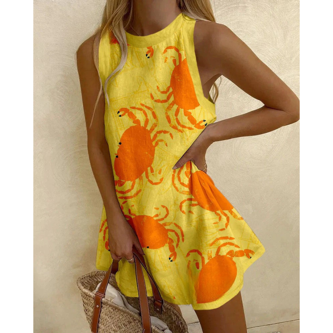 Beatrice™ | Minidress con Stampa Granchi