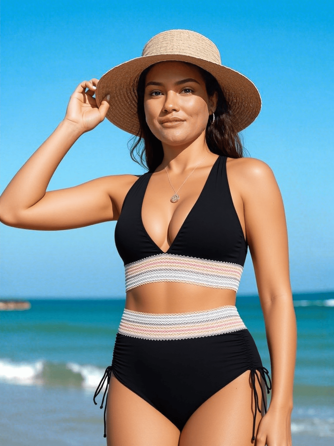 Rosa™ I Bikini élégant taille haute sculptant