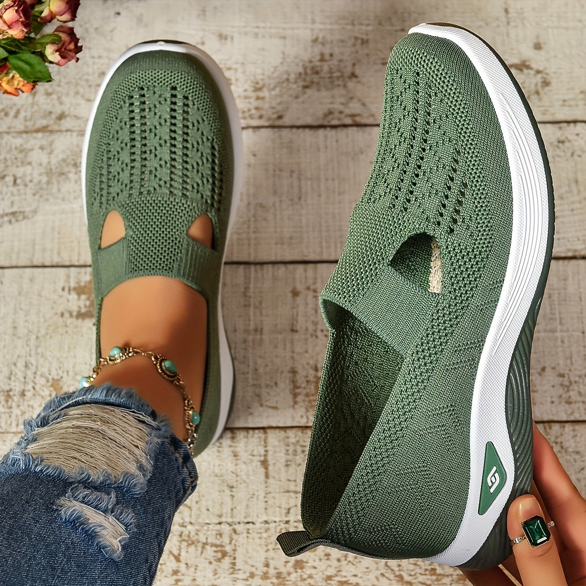 Carmelle – Scarpe da trekking traspiranti Slip-On