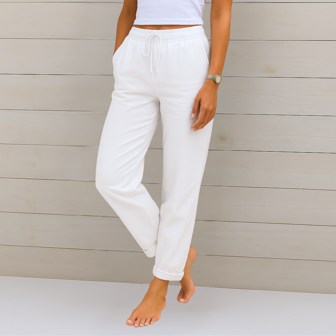 Maya | Pantaloni stretch in lino traspirante premium