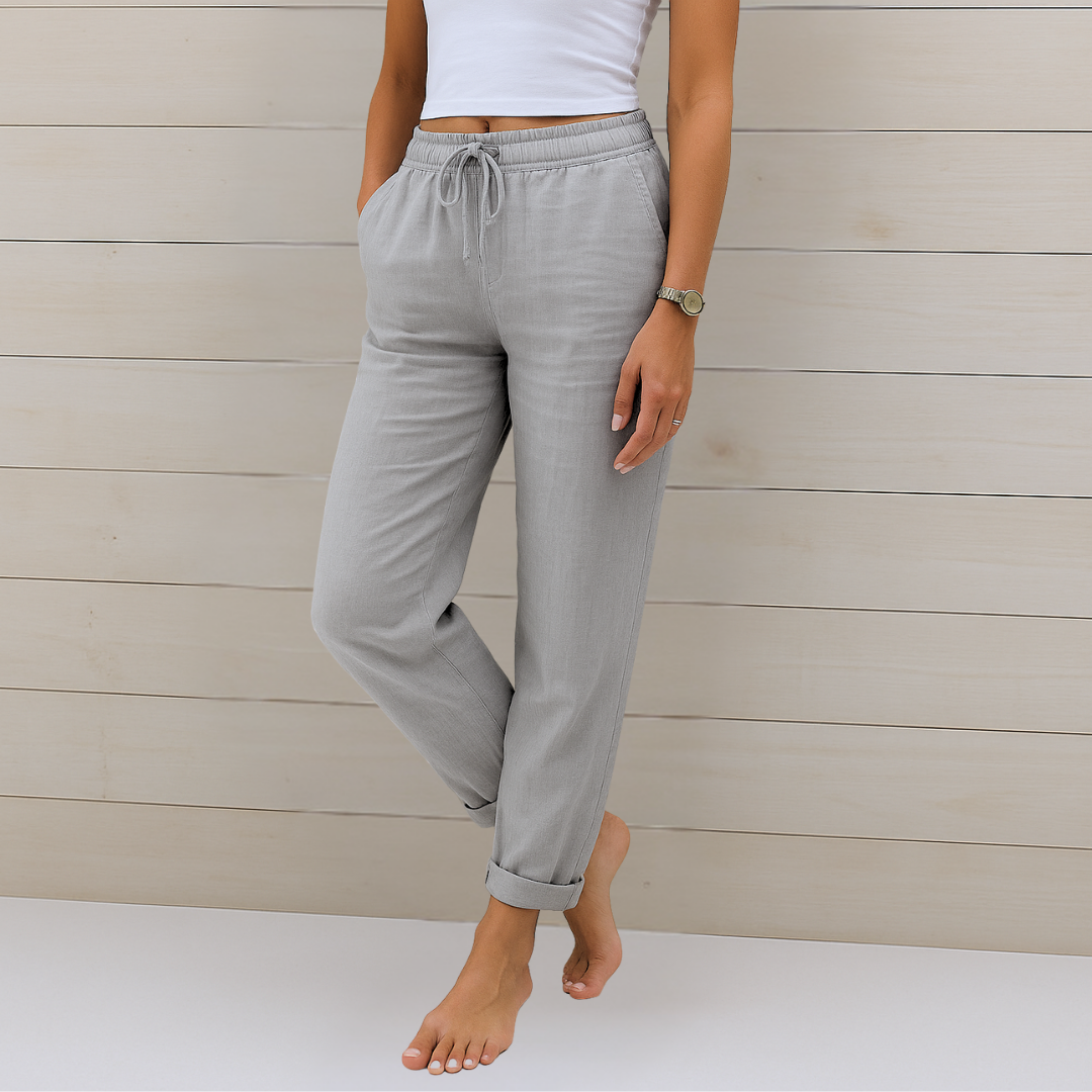 Maya | Pantaloni stretch in lino traspirante premium