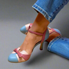 LUCINDA | Décolleté color block élégante avec joli bibelot en ruban