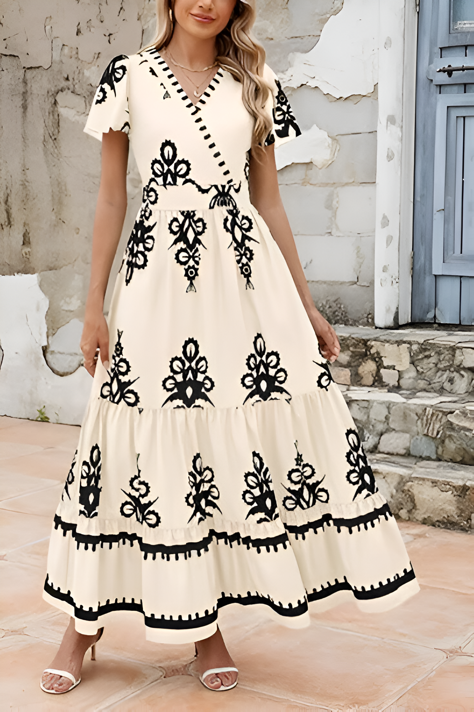 LISA™ | MAXI ABITO BOHO SENZA MANICHE