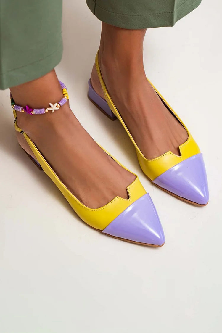 VITTORIA | Eleganti ballerine con puntale e dettagli bicolore per uno stile raffinato
