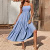 Rosa™ | Abito midi leggero con top arricciato