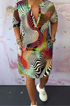 Aimie™ | Abito Colorato con Scollatura a V