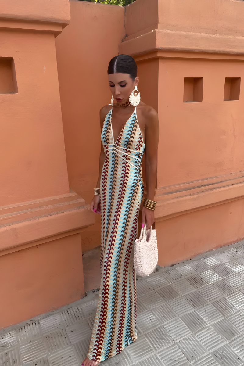 Aria™ | Abito maxi boho con schiena scoperta