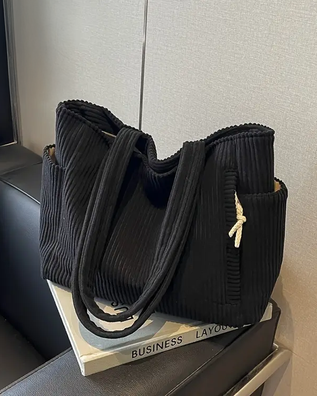 Gaya – Borsa a tracolla a coste con dettaglio in corda
