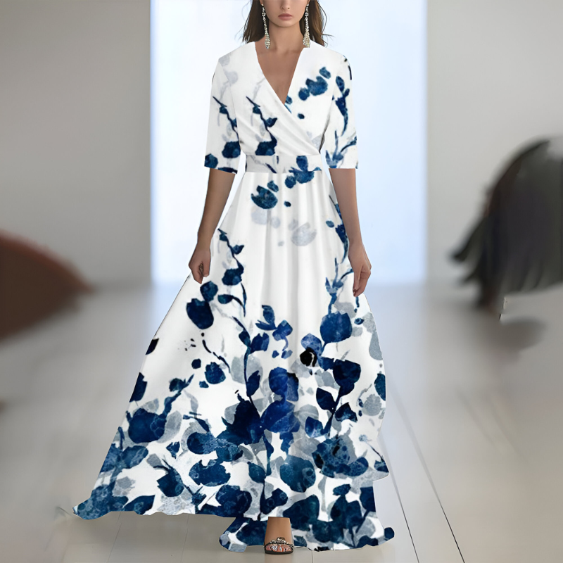Tess™ | Abito Lungo con Stampa Floreale