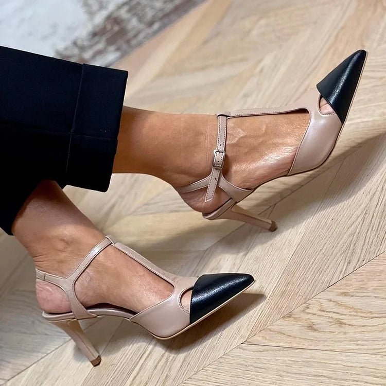 Evrardine | Bicolor Pointed Toe Shoes