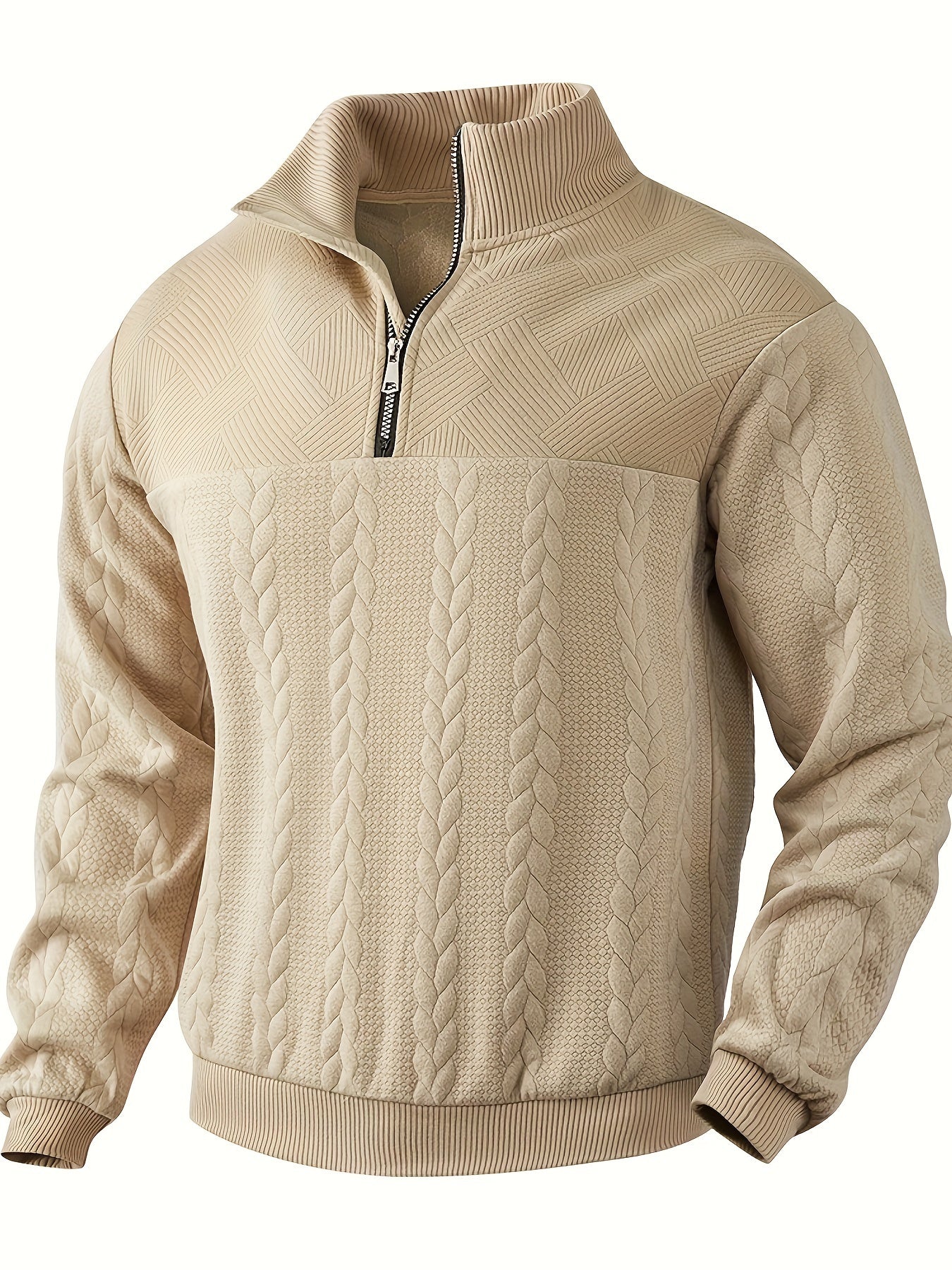Rafaele™ - Maglione vintage da uomo con chiusura a zip
