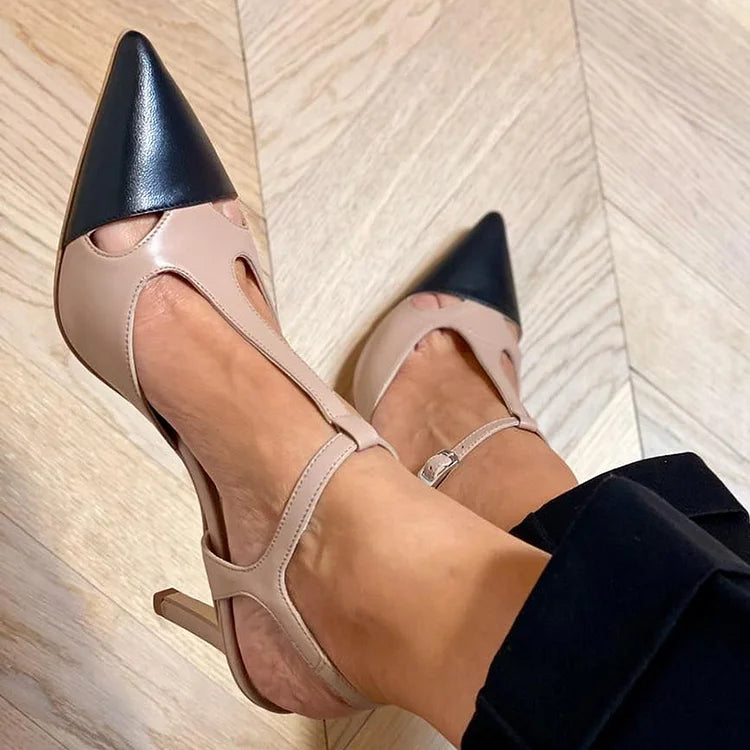 Evrardine | Bicolor Pointed Toe Shoes