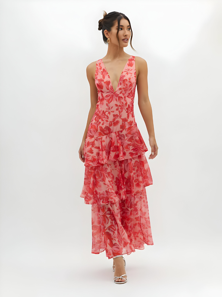 Heleen™ | Maxi Abito con Spalline e Volant
