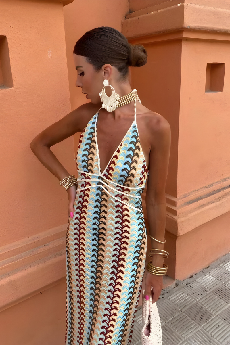 Aria™ | Abito maxi boho con schiena scoperta