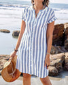 Fabiana™ | Abito camicia elegante a righe