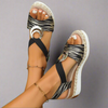 Dahlia | Sandali con tacco a zeppa fatti a mano in materiale premium