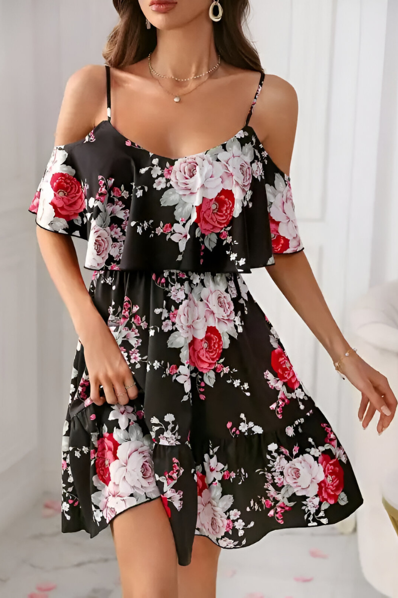 Mila™ | Abito estivo off-shoulder con stampa floreale