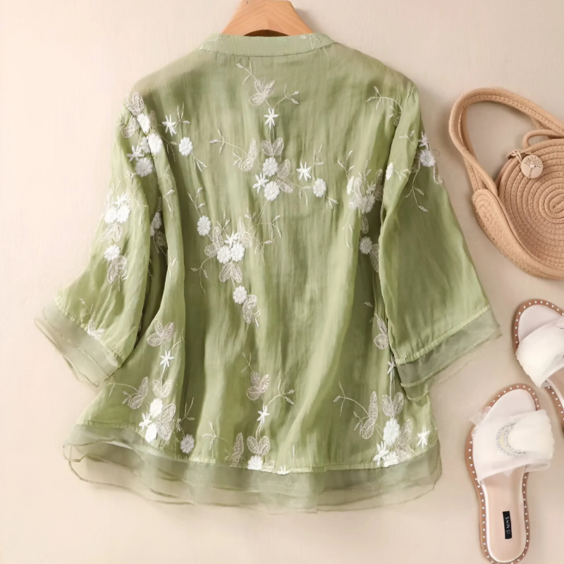 Emily™ | Top con Ricamo Floreale