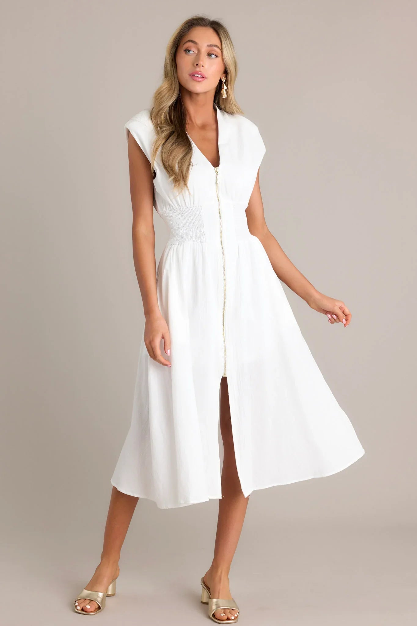 Lara™ | Elegante vestito midi con zip e spacco