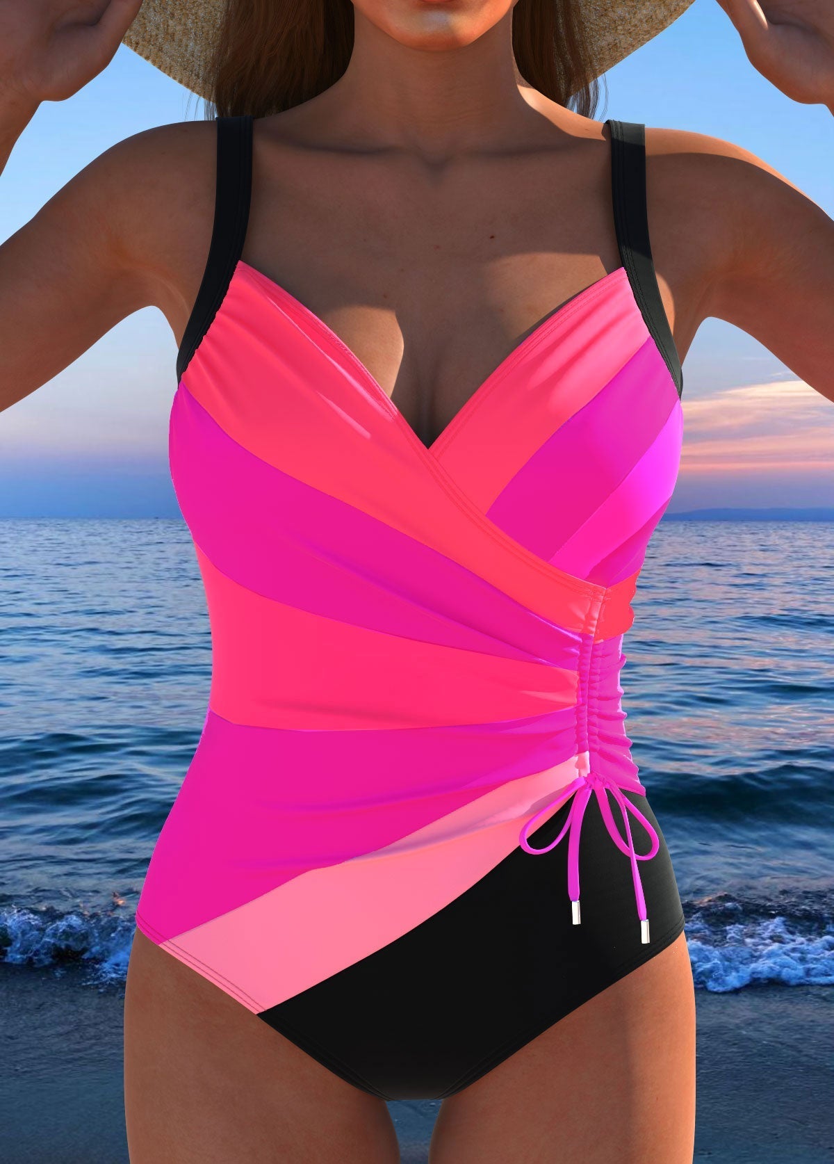Katia | Costume da Bagno Surplice Colorato