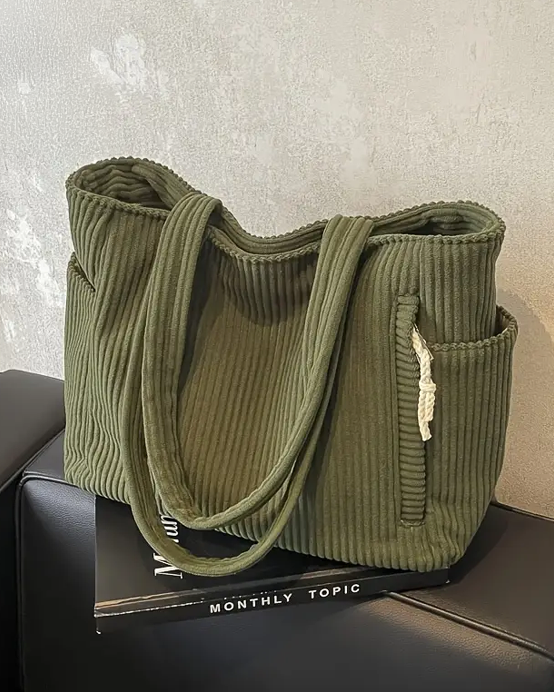 Gaya – Borsa a tracolla a coste con dettaglio in corda