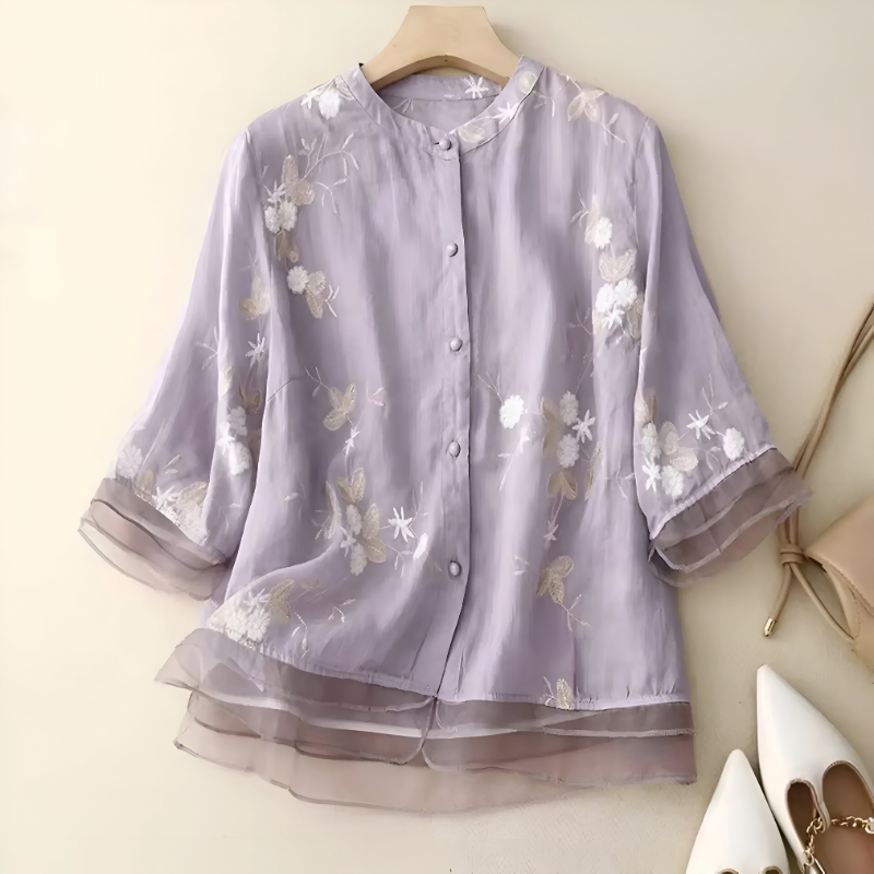 Emily™ | Top con Ricamo Floreale