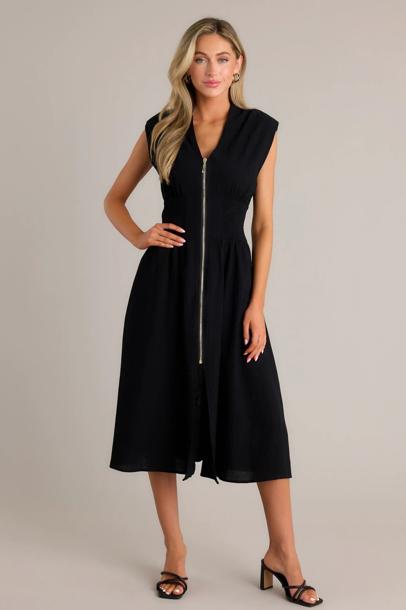 Lara™ | Elegante vestito midi con zip e spacco