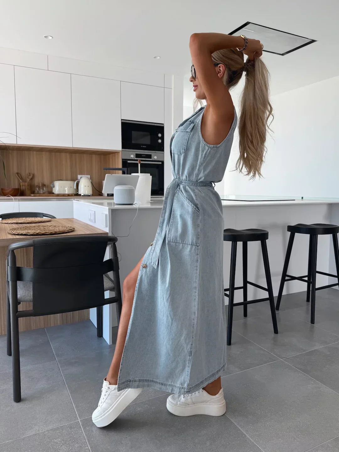 Demea | Maxi Denim Dress