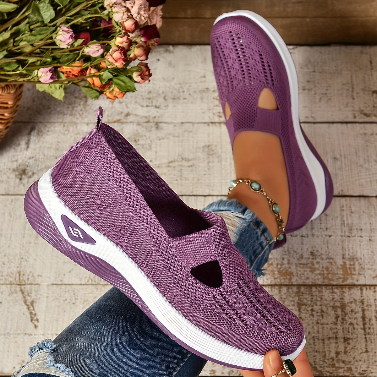 Carmelle – Scarpe da trekking traspiranti Slip-On