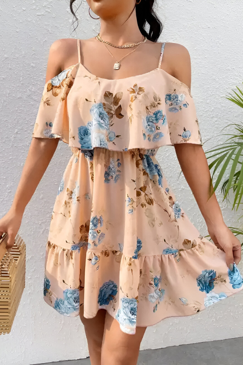 Mila™ | Abito estivo off-shoulder con stampa floreale