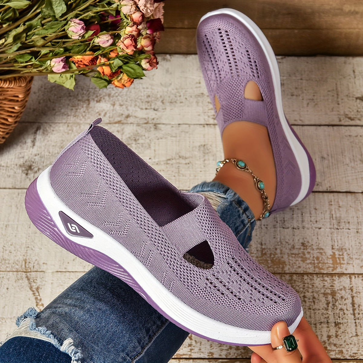 Carmelle – Scarpe da trekking traspiranti Slip-On