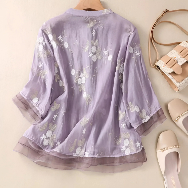 Emily™ | Top con Ricamo Floreale