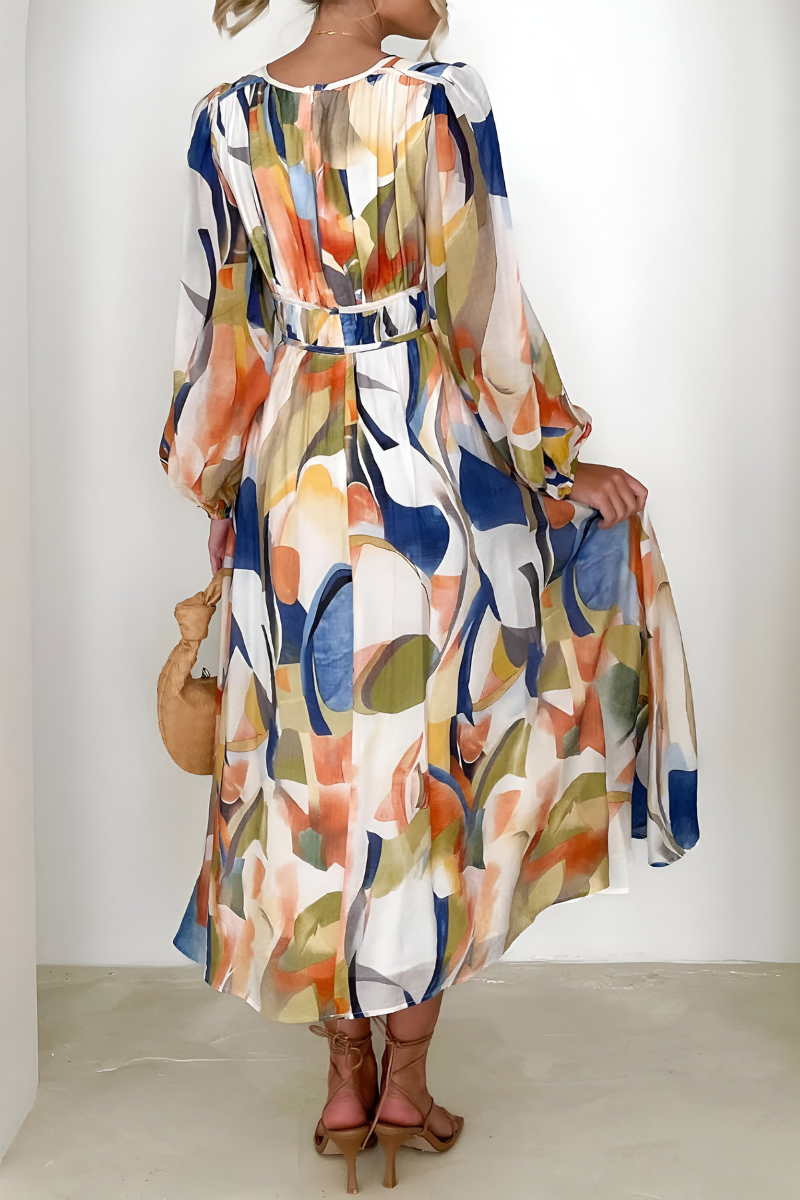 Loes™ | Abito Colorato che Copre la Pancia