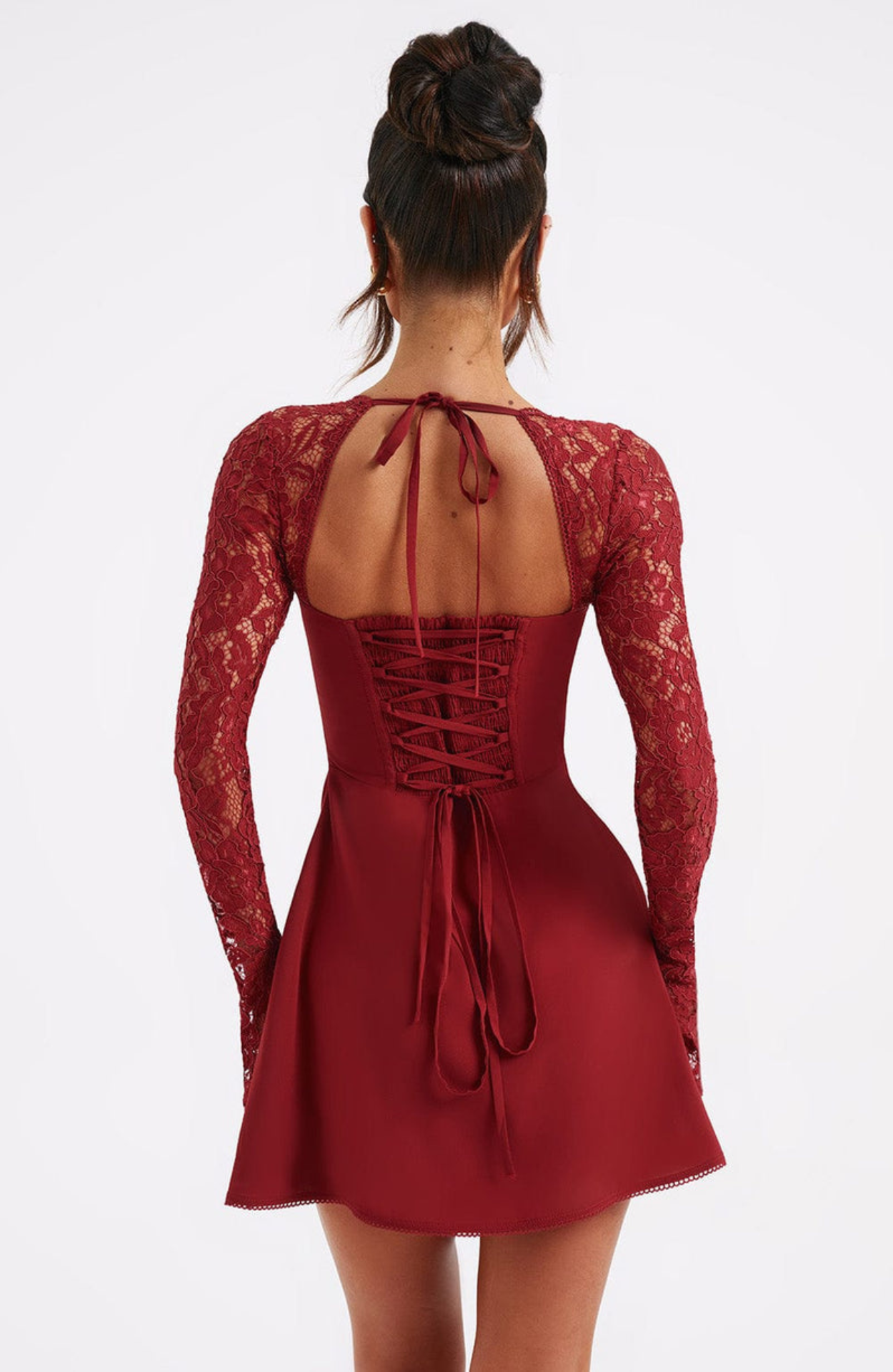 Johanna™ | Elegante Miniabito con Maniche in Pizzo