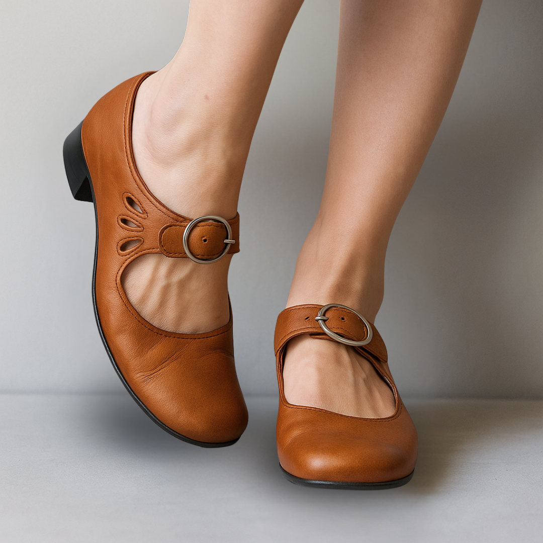 Arianna™ | Sandali ortopedici in pelle con suola comoda