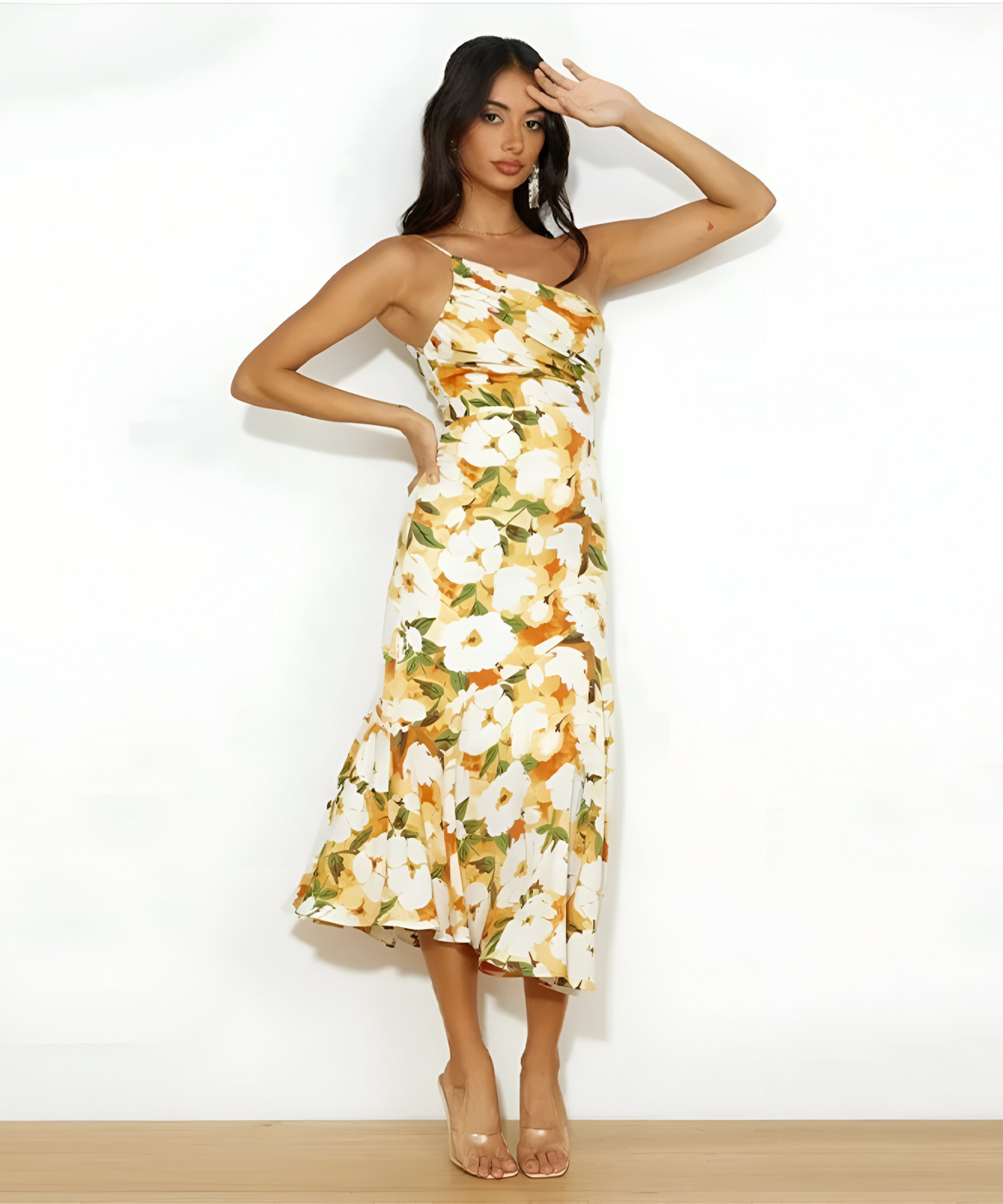 Laura™ | Abito a Spalla Unica con Fiori