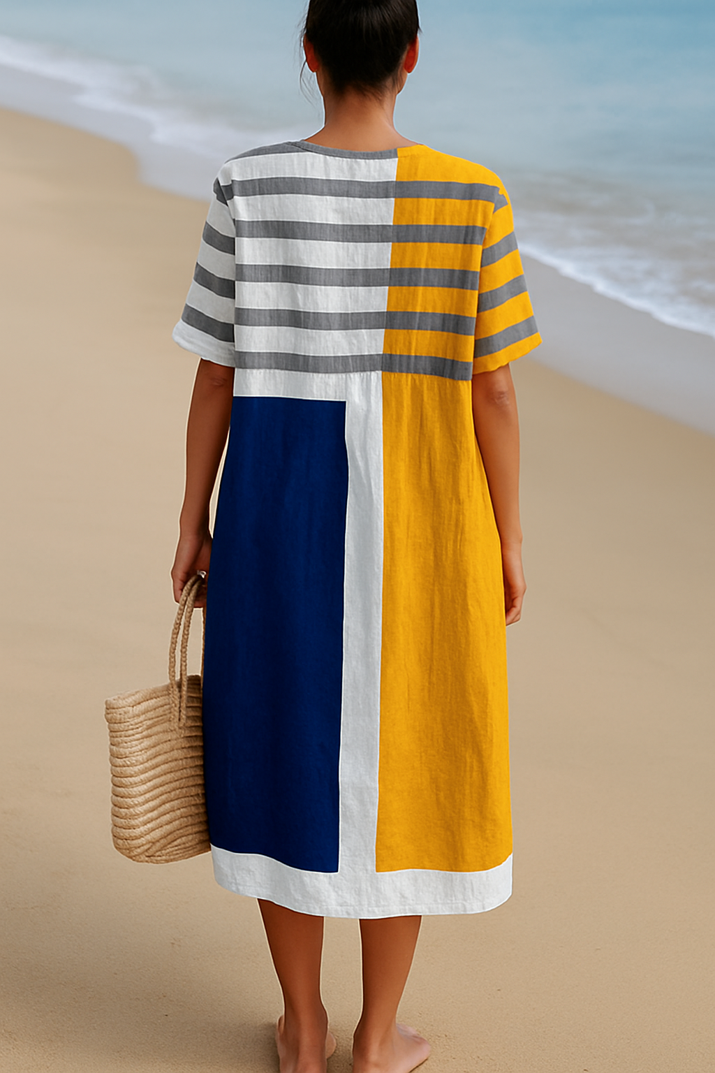 Nadège | Vestito a Colori Bloccati