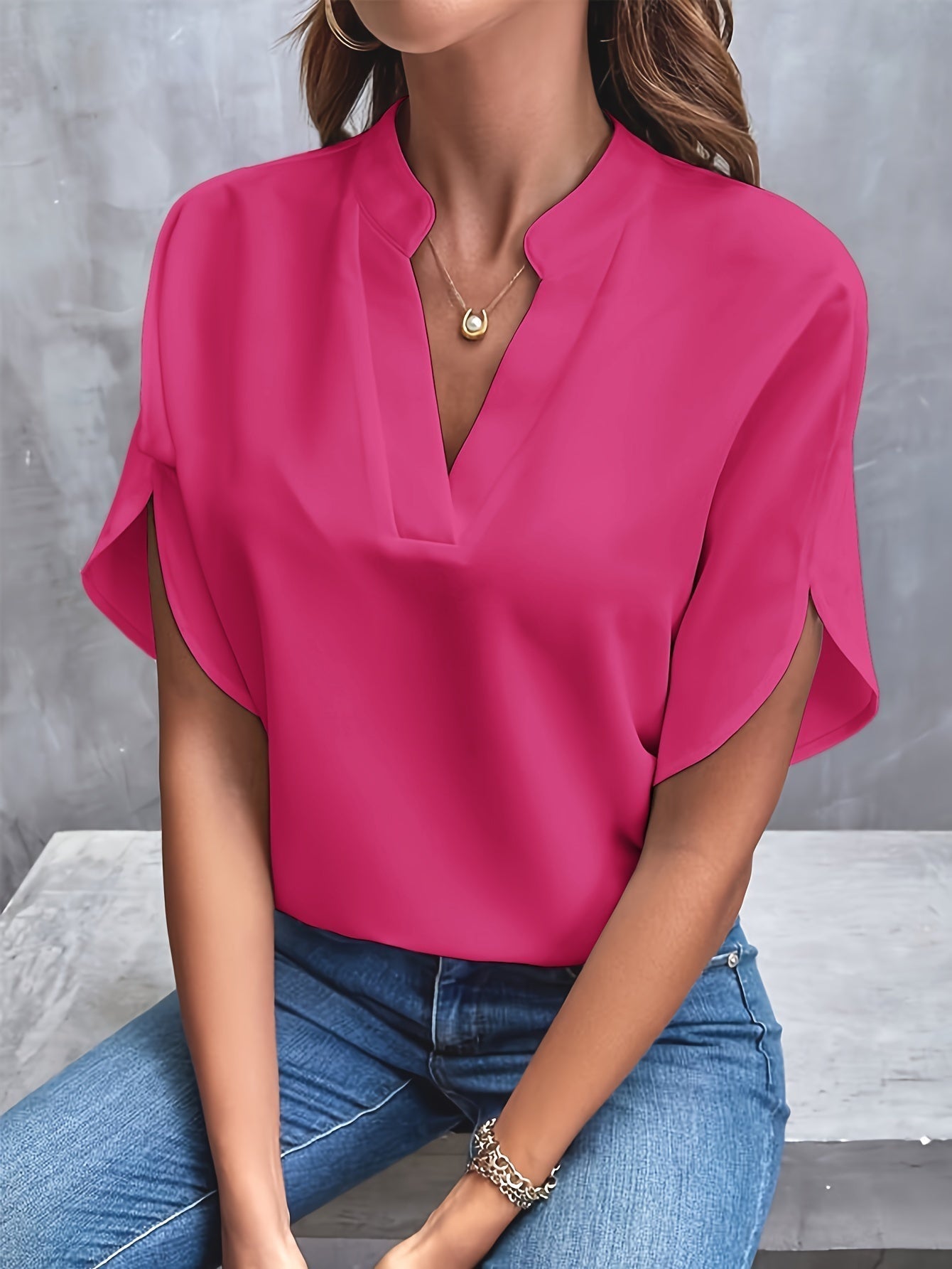 Luna™ | Blusa semplice con scollo a V