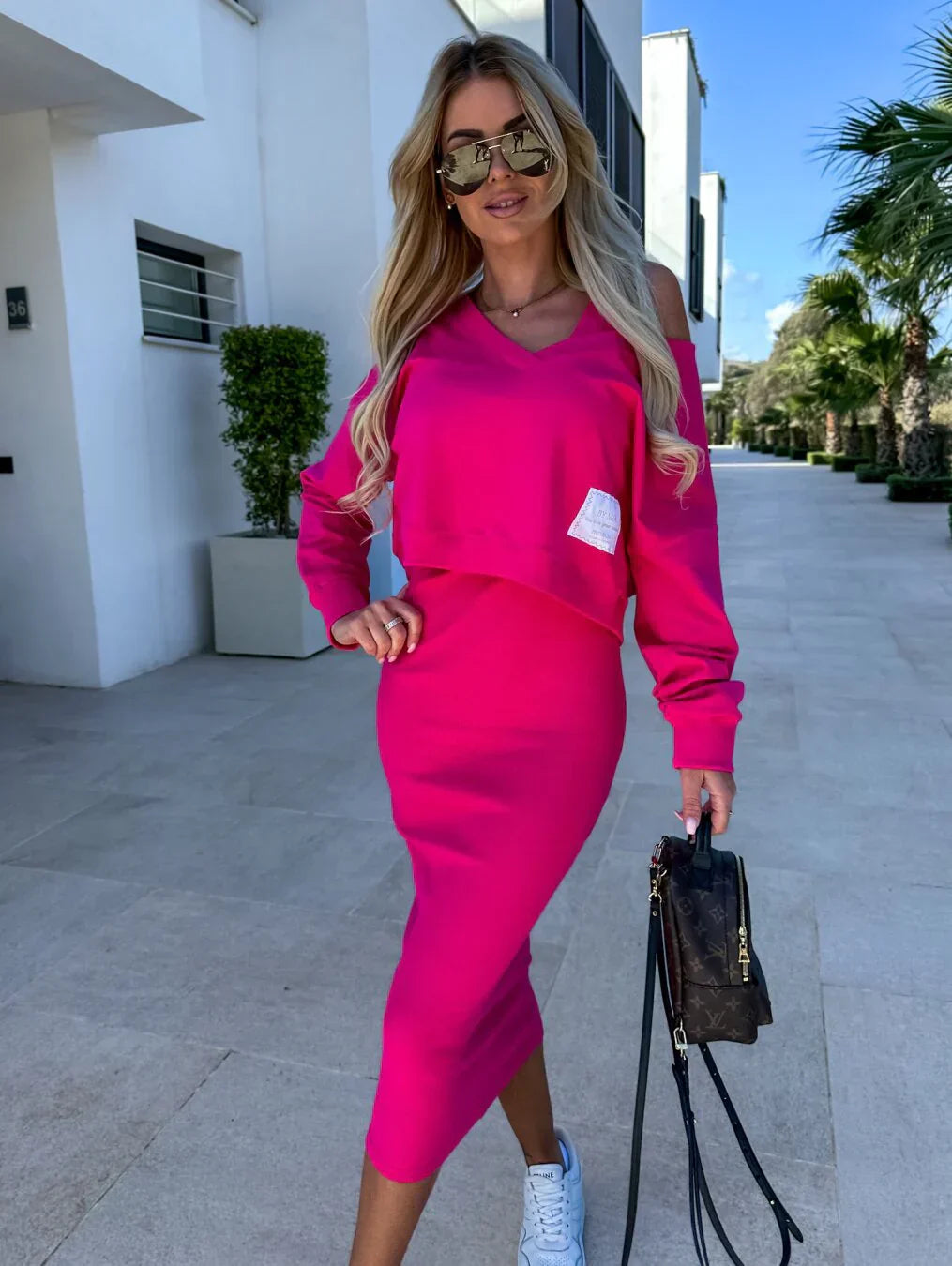 Laurine – Completo Casual con Abito e Felpa