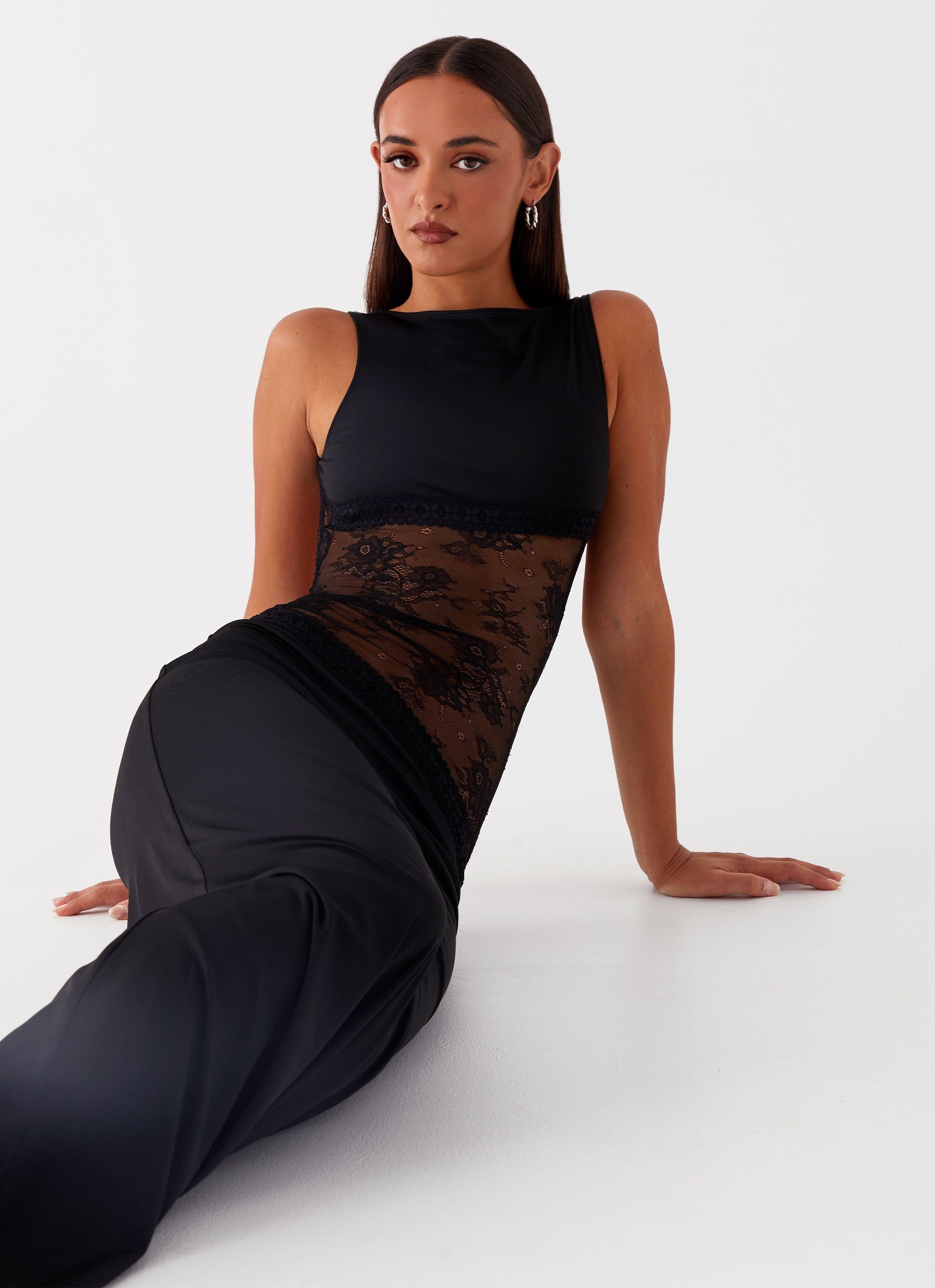 Kalina™ | Maxi Abito con Dettagli in Mesh Eleganti