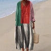 Nahla | Abito a Strisce Patchwork