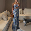 Lina™ | Abito Maxi Senza Spalline con Stampa Tropicale