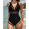 Costume da Bagno Modellante con Accenti in Rete di Lusso