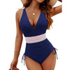 Costume da Bagno Modellante con Fascia Colorata