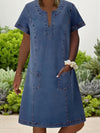 Margarita | Abito in denim morbido con tasche anteriori