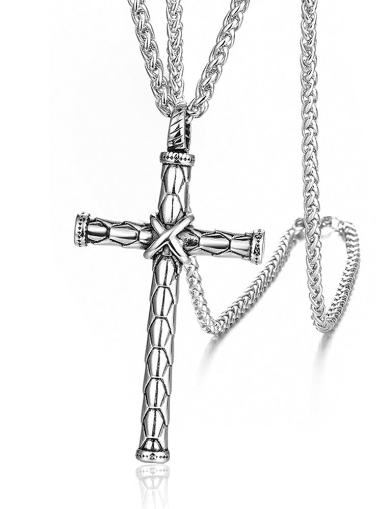 Collana vintage con pendente a forma di croce