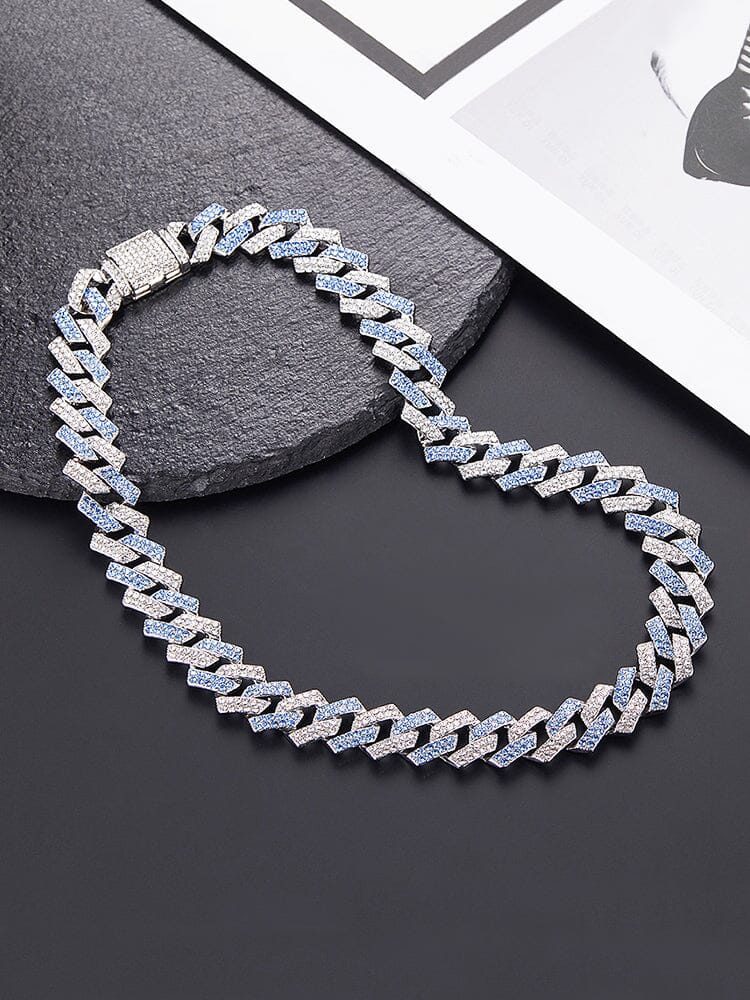 Collana Cubana con Catena e Strass