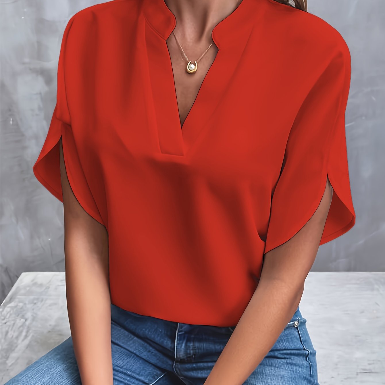 Luna™ | Blusa semplice con scollo a V