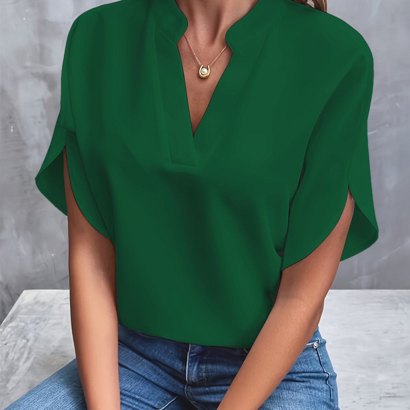 Luna™ | Blusa semplice con scollo a V